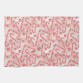 キャンディーケーンピンクのクリスマス  キッチンタオル (横)