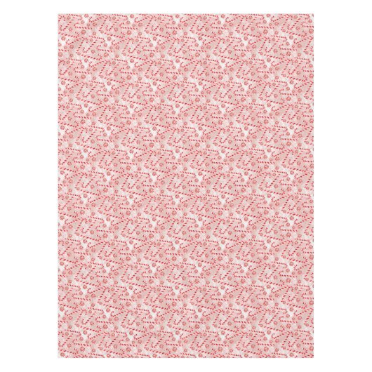 キャンディーケーンピンクのクリスマス  テーブルクロス (正面)