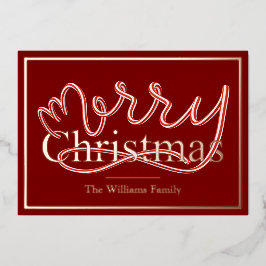 キャンディーケーンフォイルクリスマスカード 箔シーズンカード