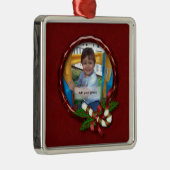 キャンディーケーンフォトフレームのクリスマスオーナメント メタルオーナメント (右)