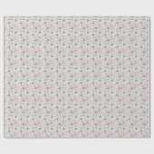 キャンディーケーンフラミンゴスラッピング紙 ラッピングペーパー (フラット)