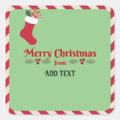 キャンディーケーンフレームテンプレート スクエアシール (正面)