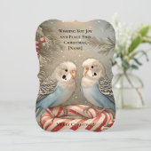 キャンディーケーンブッジクリスマスグリーティングカード (スタンド正面)