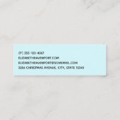 キャンディーケーンブーケとサンタハットのピンクのフラミンゴ スキニー名刺 (裏面)