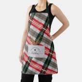 キャンディーケーンプレイドフェイクポケット&木製スプーンウィスク エプロン (インサイチュ)