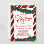キャンディーケーンベリ葉ー企業のズChristmas Invita 招待状 (正面)