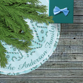 キャンディーケーンペパーミントクリスマス ブラッシュドポリエステルツリースカート