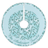 キャンディーケーンペパーミントクリスマス ブラッシュドポリエステルツリースカート (正面)