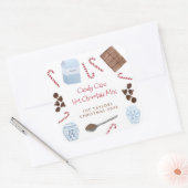 キャンディーケーンホットチョコレートミックス休日の贈り物 スクエアシール (封筒)