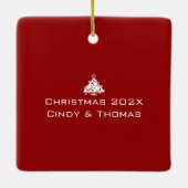 キャンディーケーンホリー写真 セラミックオーナメント (裏面)