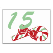 キャンディーケーンホリー | カスタム表番号カード3 x 5 テーブルナンバー (裏面)