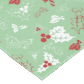 キャンディーケーンホリー | グリーンレッドクリスマステーブルクロス テーブルクロス (アングル)