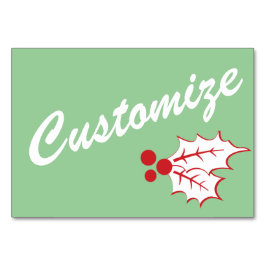 キャンディーケーンホリー | レトロカスタムテーブルカード3 x 5 テーブルナンバー