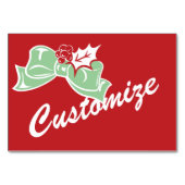 キャンディーケーンホリー | レトロカスタムテーブルカード テーブルナンバー (裏面)