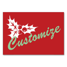 キャンディーケーンホリー | レトロカスタムテーブルカード テーブルナンバー