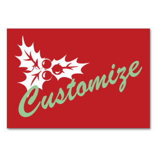 キャンディーケーンホリー | レトロカスタムテーブルカード テーブルナンバー