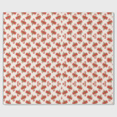 キャンディーケーンボウクリスマスラッピング紙 ラッピングペーパー (フラット)