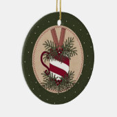 キャンディーケーンマグアレンジメント セラミックオーナメント (右)