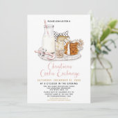 キャンディーケーンミルク&クッキークリスマス交換パーティー 招待状 (スタンド正面)