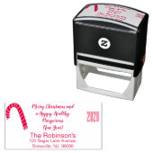 キャンディーケーンメリークリスマスハッピーニューイヤー セルフインキングスタンプ (インサイチュ)