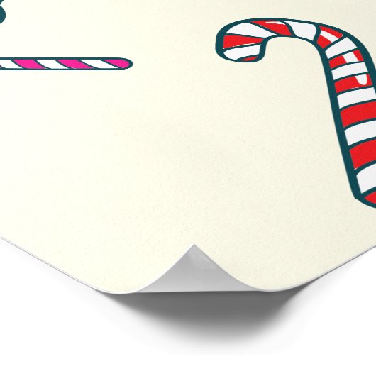 キャンディーケーンモノグラムクリスマススペクタブルバーゲン ポスター (角)