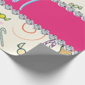 キャンディーケーンモノグラム ラッピングペーパー (角)
