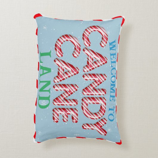 キャンディーケーンランドクリスマスウェルカム アクセントクッション (裏面(縦))