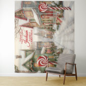 キャンディーケーンレーンクリスマスバックグラウンドへようこそ タペストリー (インサイチュ)