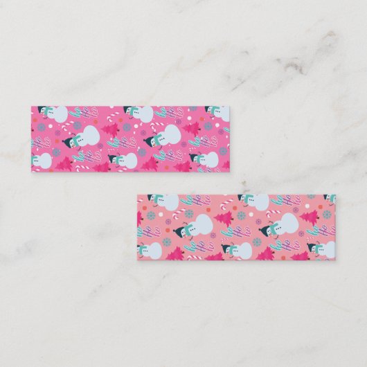 キャンディーケーンレーンクリスマスブックマーク スキニー名刺 (正面/裏面)