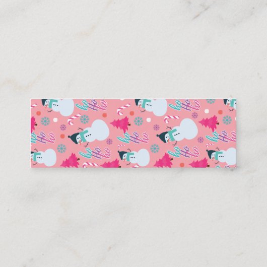 キャンディーケーンレーンクリスマスブックマーク スキニー名刺 (裏面)