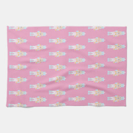 キャンディーケーン付きくるみ割り キッチンタオル