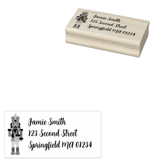 キャンディーケーン付きくるみ割り ラバースタンプ (押印)