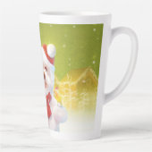 キャンディーケーン付きクリスマスドッグ カフェラテマグ (右)