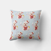 キャンディーケーン付きクリスマスドッグ クッション (裏面)