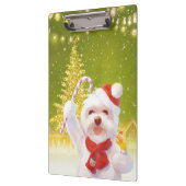 キャンディーケーン付きクリスマスドッグ クリップボード (左)