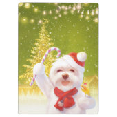 キャンディーケーン付きクリスマスドッグ クリップボード (裏面)