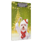 キャンディーケーン付きクリスマスドッグ クリップボード (右)