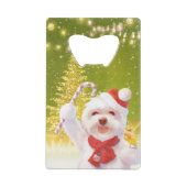 キャンディーケーン付きクリスマスドッグ クレジットカード栓抜き (裏面)