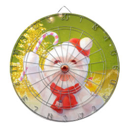 キャンディーケーン付きクリスマスドッグ ダーツボード