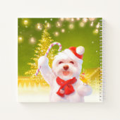 キャンディーケーン付きクリスマスドッグ ノートブック (裏面)