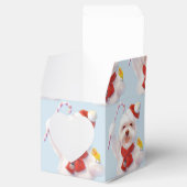 キャンディーケーン付きクリスマスドッグ フェイバーボックス (オープン)