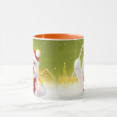 キャンディーケーン付きクリスマスドッグ マグカップ (中央)