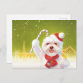 キャンディーケーン付きクリスマスドッグ 案内ポストカード (正面/裏面)