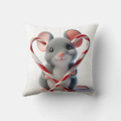 キャンディーケーン付きクリスマスマウスハート クッション (裏面)