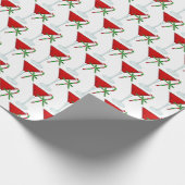 キャンディーケーン付きクリスマスマルティニカクテル ラッピングペーパー (角)