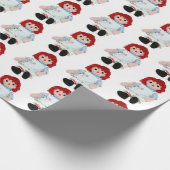 キャンディーケーン付きクリスマスラグドール ラッピングペーパー (角)