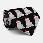 キャンディーケーン付きクリスマス用極熊 ネクタイ (ロール)