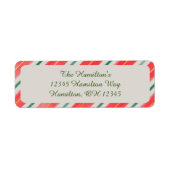 キャンディーケーン差出人住所 ラベル (正面)