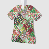 キャンディーケーン模様 オーナメント (正面)