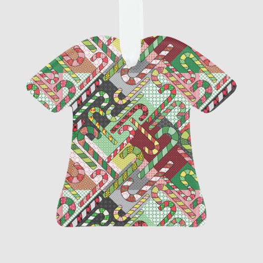 キャンディーケーン模様 オーナメント (裏面)